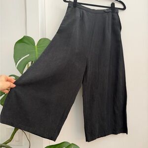 OZMA Silk Linen Wide Leg Pants